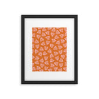 Pink and Orange Wispy Leaves Contemporary Abstract Pattern Framed Art Print Gallery Image 5