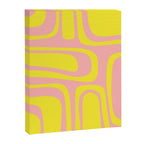 Pink and Yellow Abstract Mid Century Modern Palm Springs Pattern Canvas Print Gallery Image 8