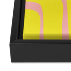 Pink and Yellow Abstract Mid Century Modern Palm Springs Pattern Framed Canvas Print Gallery Image 3