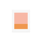 Pink Blush and Light Orange Minimalist Color Block Pattern Art Print Gallery Image 1