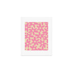 Pink Daisy Time Cute Contemporary Retro Floral Pattern Art Print Gallery Image 1