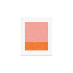 Pink & Orange Painted Smudge Dots Cute Minimal Color Block Art Print Gallery Image 1