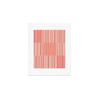 Pink Peach Stripe Patchwork Pastel Blush Pattern Art Print Gallery Image 1
