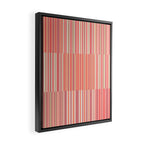 Pink Peach Stripe Patchwork Pastel Blush Pattern Framed Canvas Print Gallery Image 2