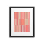 Pink Peach Stripe Patchwork Pastel Blush Pattern Framed Art Print Gallery Image 6