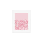Pink Retro Garden Flower Cuff Minimal 60s Pastel Floral Art Print Gallery Image 1
