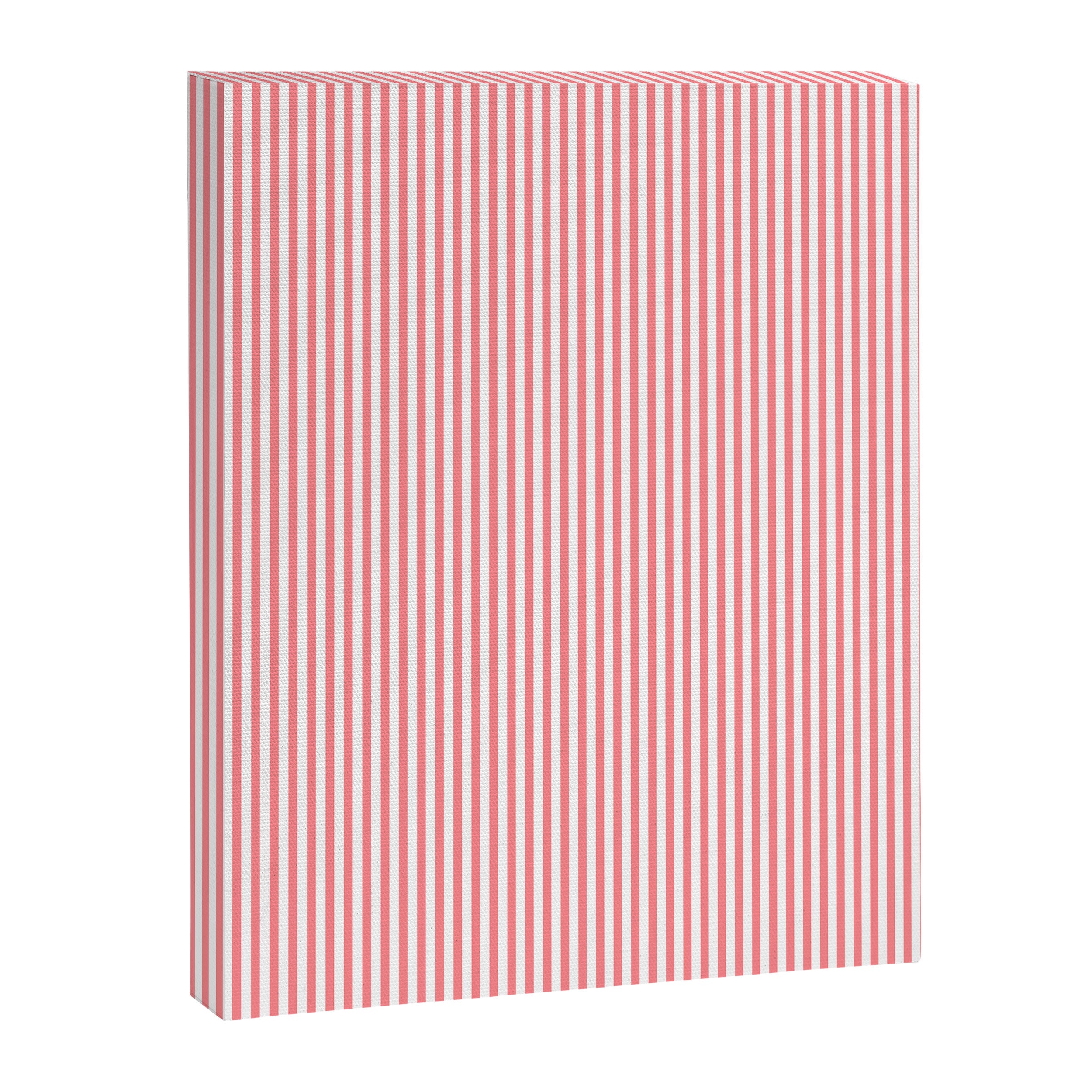 Pink Stripes Ultra Fine Stripe Narrow Vertical Pinstripe Pattern Canvas Print Gallery Image 6