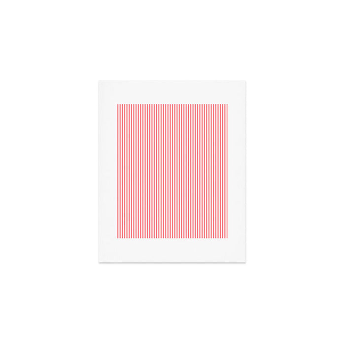 Pink Stripes Ultra Fine Stripe Narrow Vertical Pinstripe Pattern Art Print Gallery Image 1