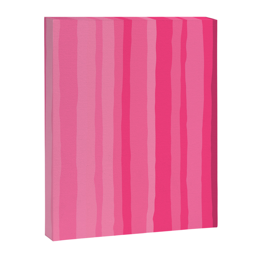Pinkshades Serrate Stripes Irregular Vertical Stripe Pattern in Pink Tones Canvas Print Gallery Image 8
