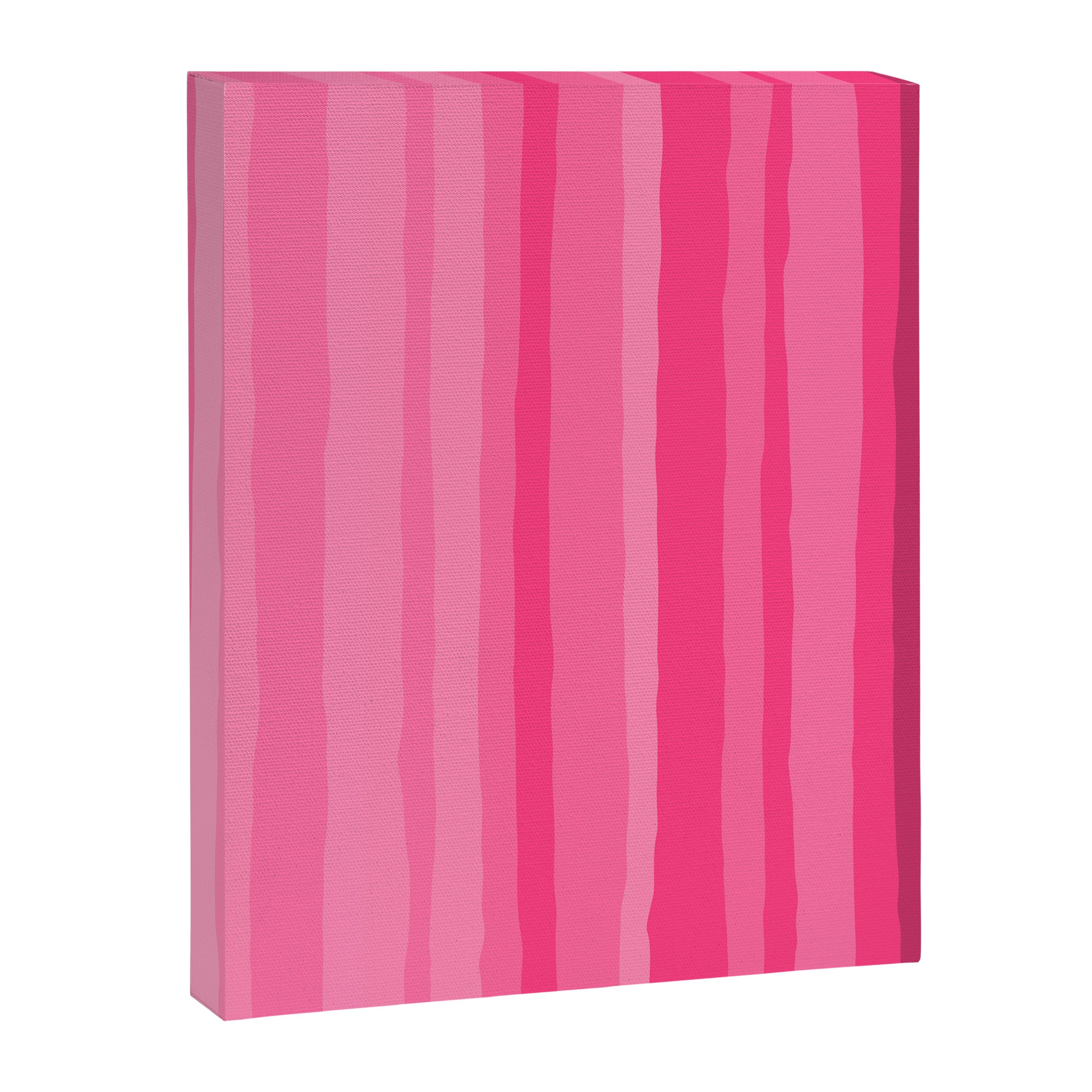 Pinkshades Serrate Stripes Irregular Vertical Stripe Pattern in Pink Tones Canvas Print Gallery Image 8