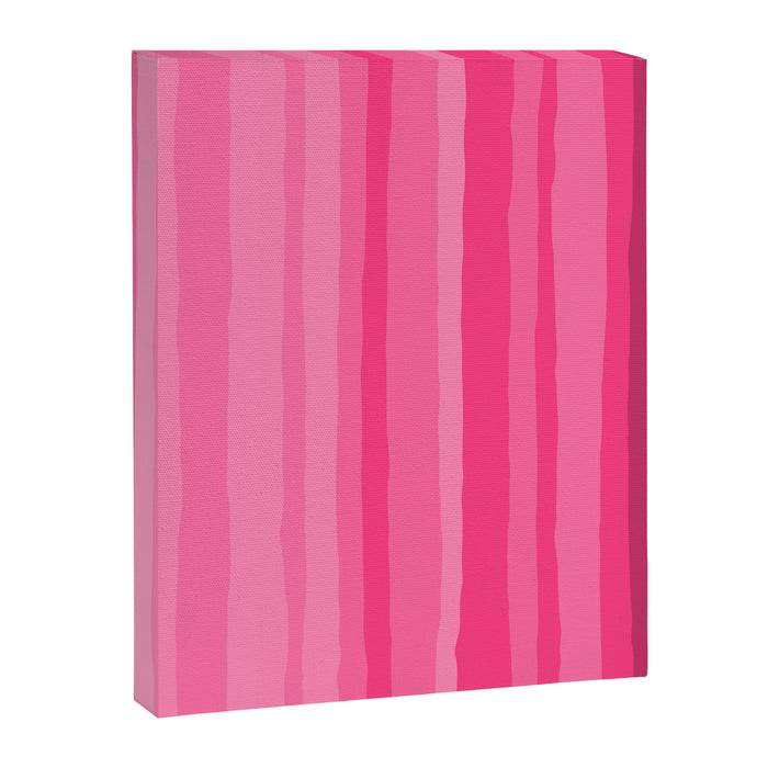 Pinkshades Serrate Stripes Irregular Vertical Stripe Pattern in Pink Tones Canvas Print Gallery Image 1