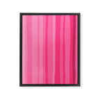 Pinkshades Serrate Stripes Irregular Vertical Stripe Pattern in Pink Tones Framed Canvas Print Gallery Image 8