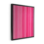 Pinkshades Serrate Stripes Irregular Vertical Stripe Pattern in Pink Tones Framed Canvas Print Gallery Image 2