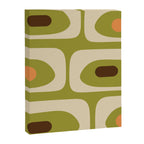 Piquet Mid Century Modern Pattern Avocado Green Orange Beige Canvas Print Gallery Image 8