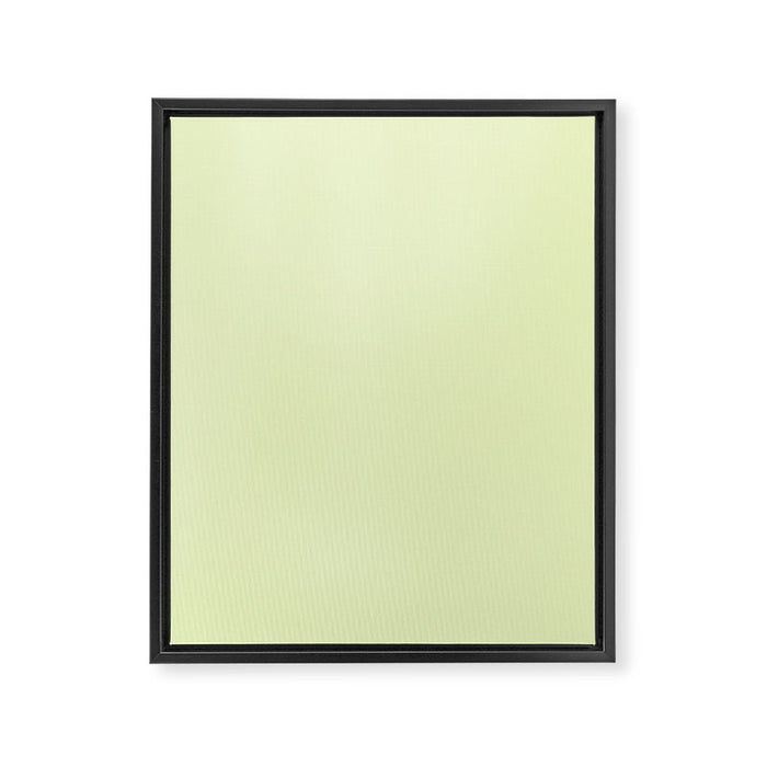 Pistachio Ice Cream Light Green Solid Framed Canvas Print Gallery Image 1