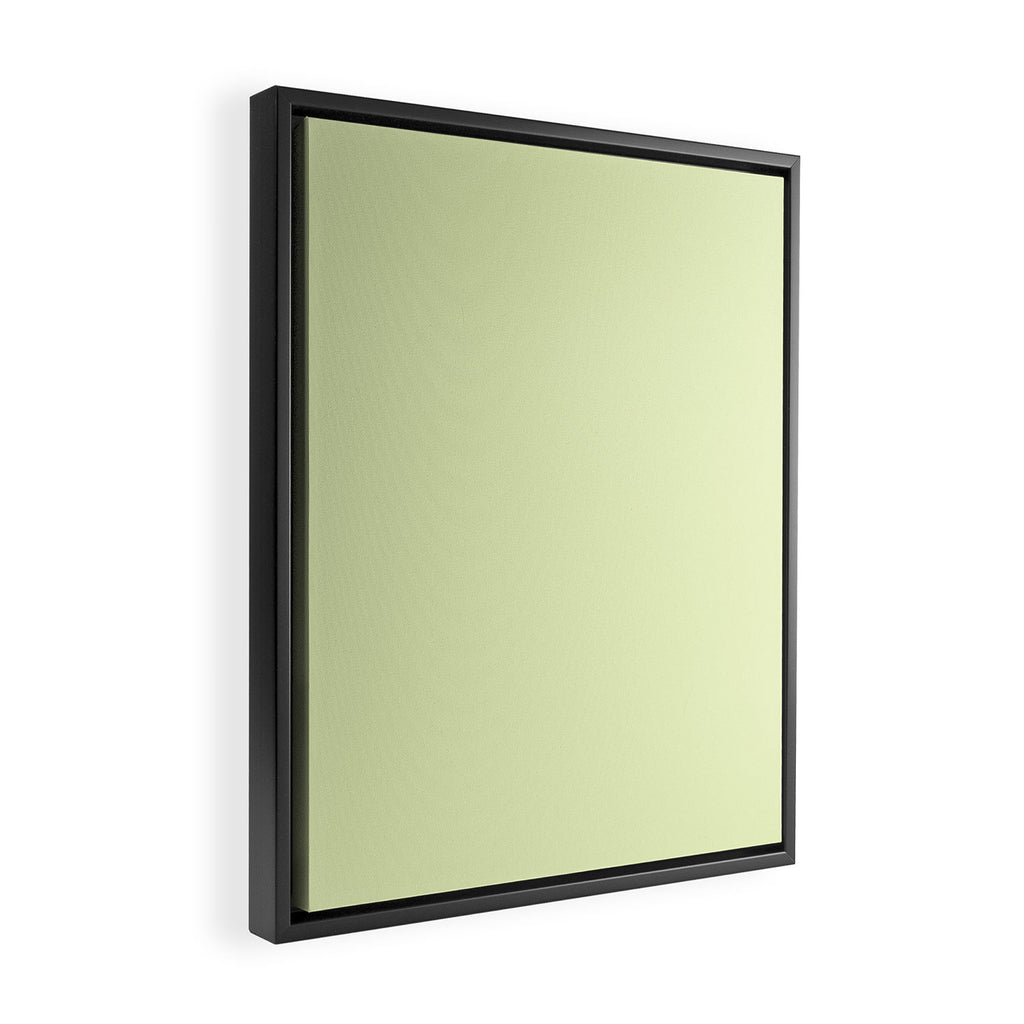 Pistachio Ice Cream Light Green Solid Framed Canvas Print Gallery Image 2