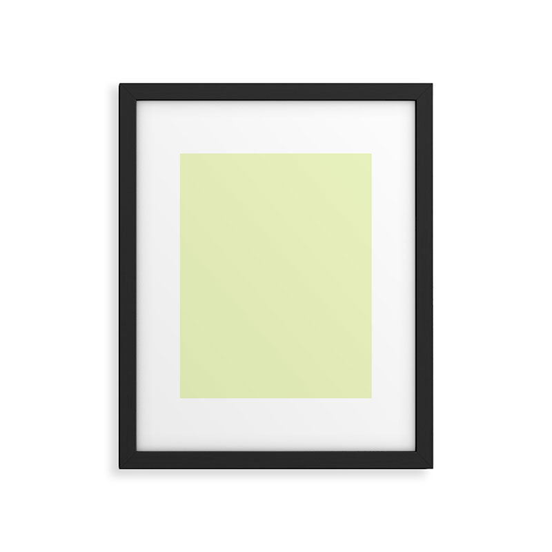 Pistachio Ice Cream Light Green Solid Framed Art Print Gallery Image 6