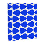 Plectrum Geometric Minimalist Pattern in Electric Blue and White Canvas Print Gallery Image 8