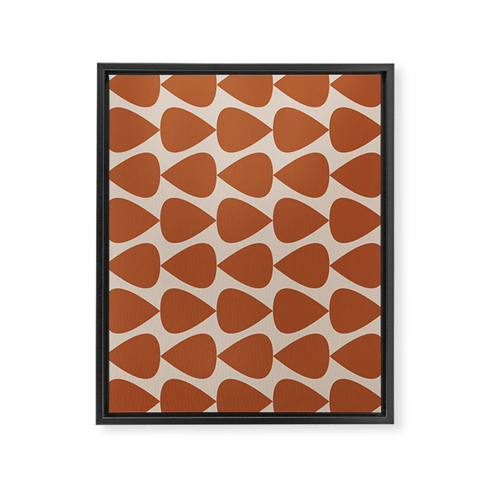 Plectrum Pattern in Clay and Putty  Framed Canvas Print Gallery Image 1