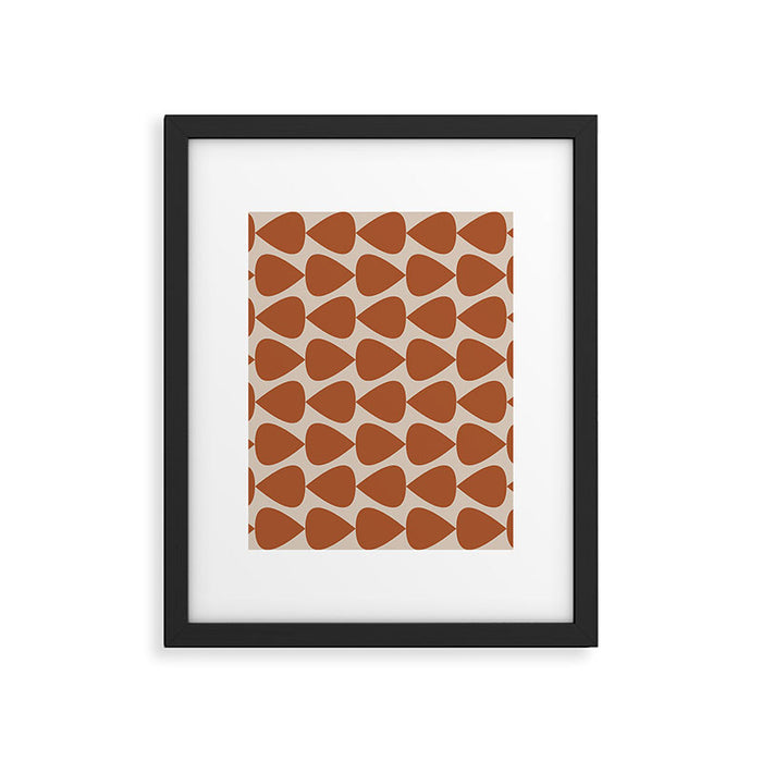 Plectrum Pattern in Clay and Putty  Framed Art Print Gallery Image 1