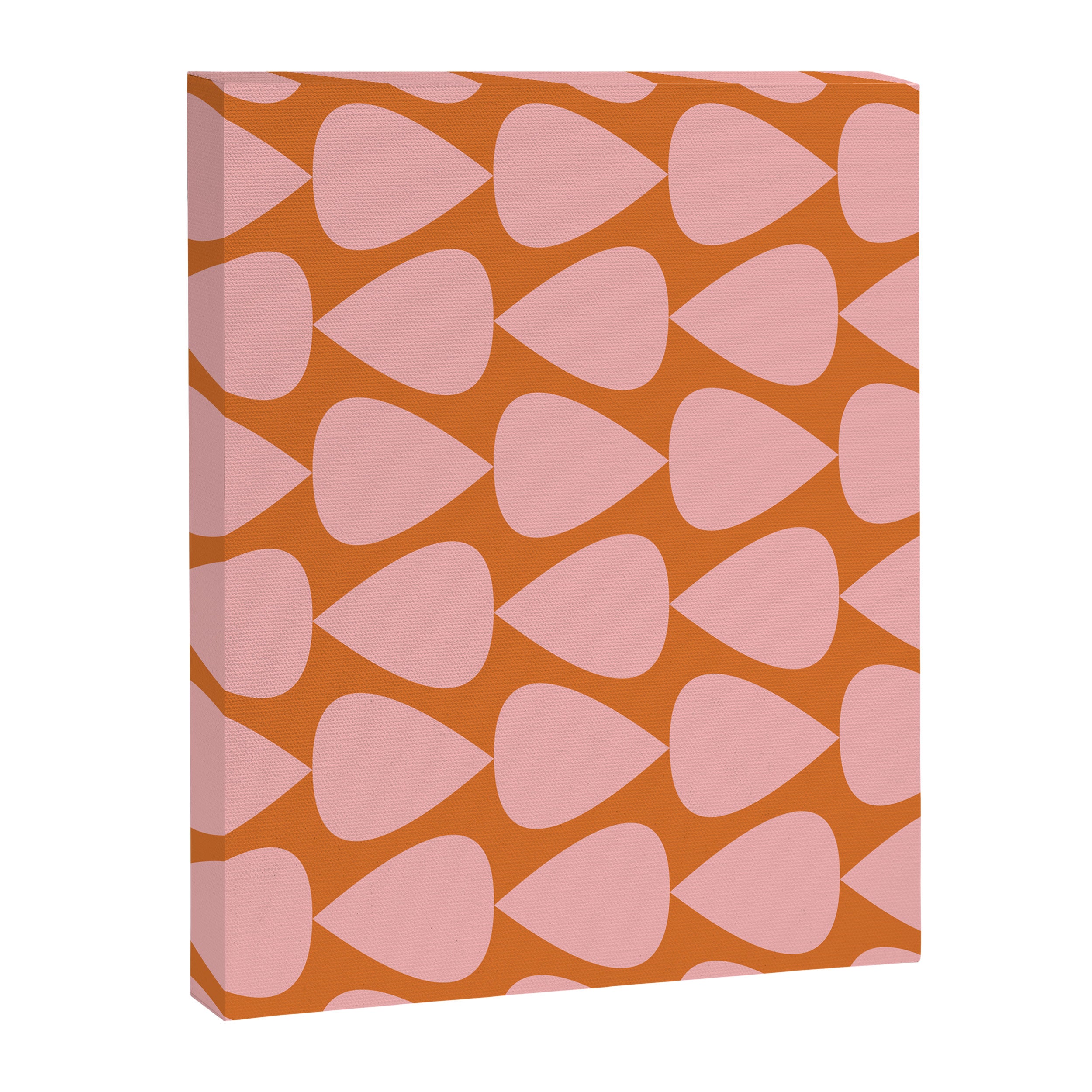 Plectrum Pattern in Pink and Orange Canvas Print Gallery Image 8