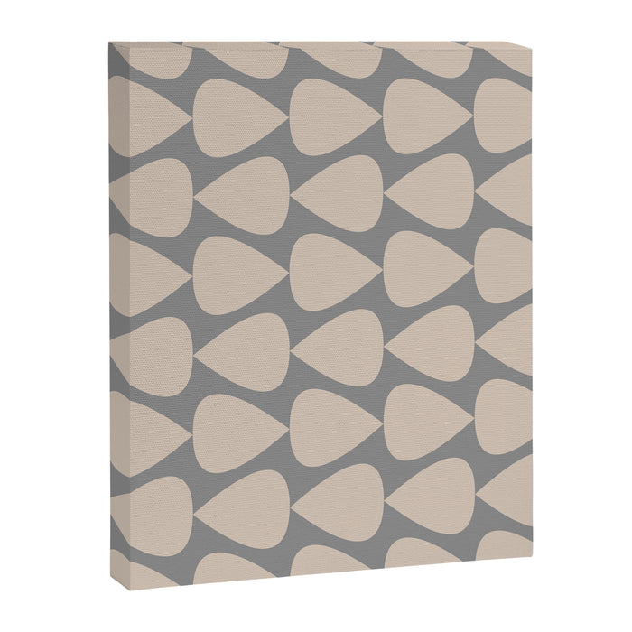 Plectrum Pattern in Putty and Gray Canvas Print Gallery Image 1
