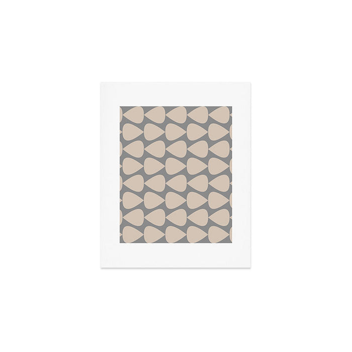 Plectrum Pattern in Putty and Gray Art Print Gallery Image 1
