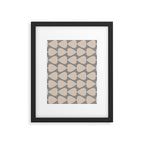 Plectrum Pattern in Putty and Gray Framed Art Print Gallery Image 6
