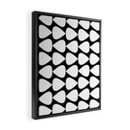 Plectrum Pattern in White and Black Framed Canvas Print Gallery Image 2