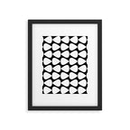 Plectrum Pattern in White and Black Framed Art Print Gallery Image 6