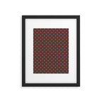 Polka Dot Brown and Blue Pattern Framed Art Print Gallery Image 6