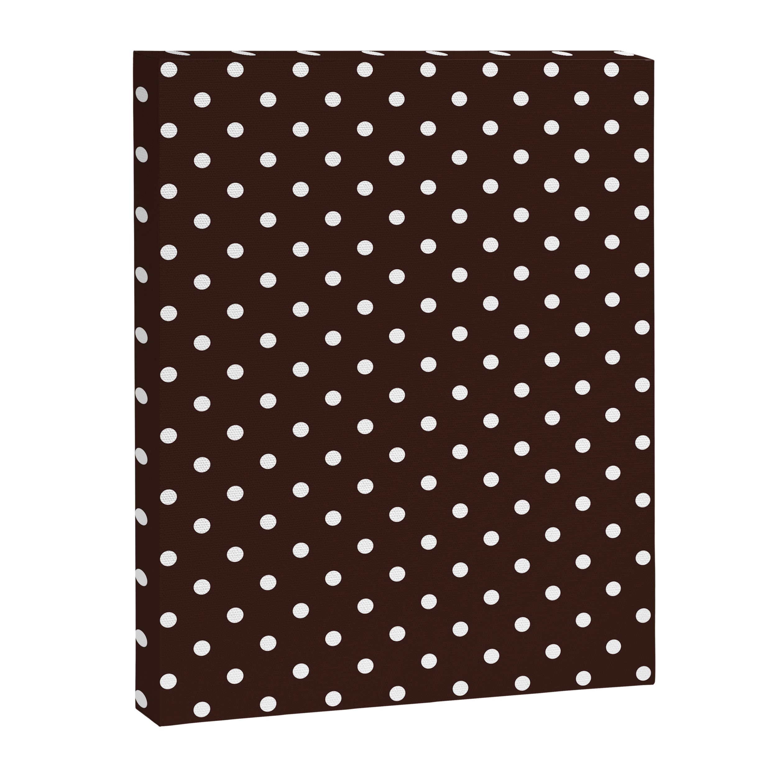 Polka Dot Brown and White Pattern Canvas Print Gallery Image 8
