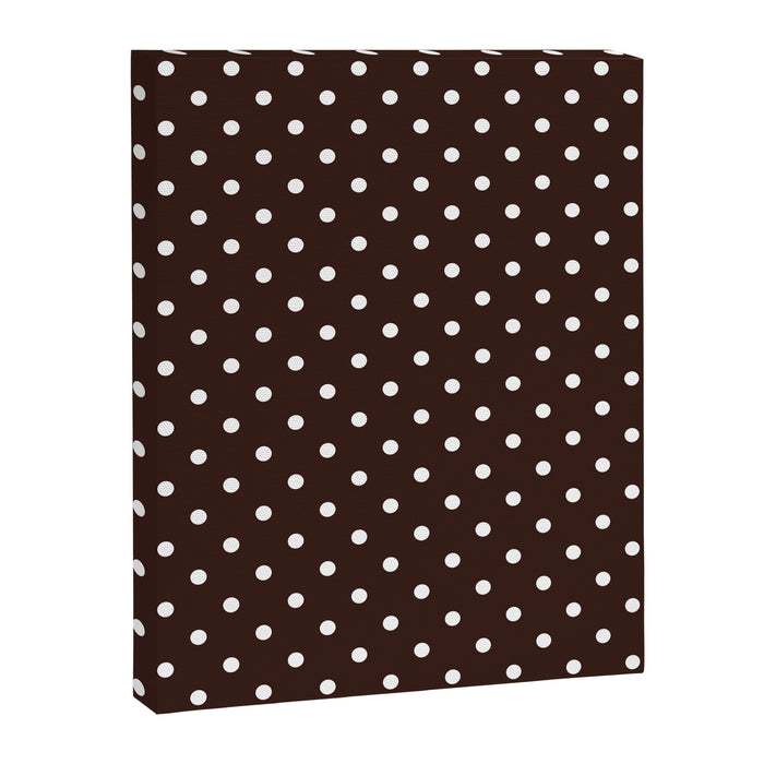 Polka Dot Brown and White Pattern Canvas Print Gallery Image 1