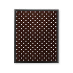 Polka Dot Brown and White Pattern Framed Canvas Print Gallery Image 8