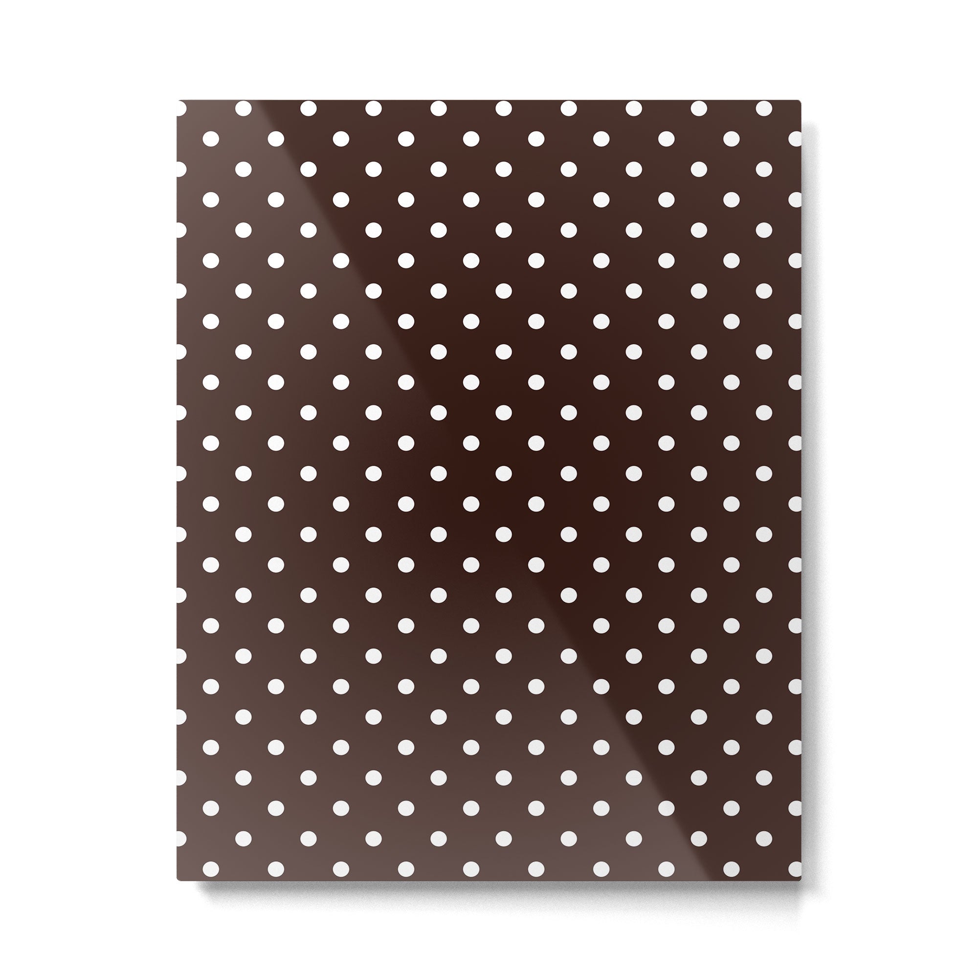 Polka Dot Brown and White Pattern Metal Print Gallery Image 6
