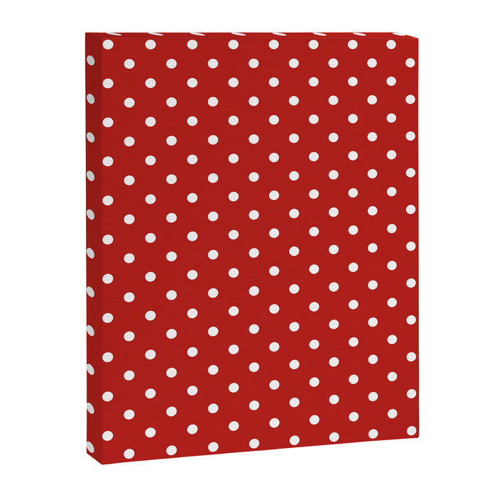 Polka Dot Classic Pattern in Red and White Canvas Print Gallery Image 1