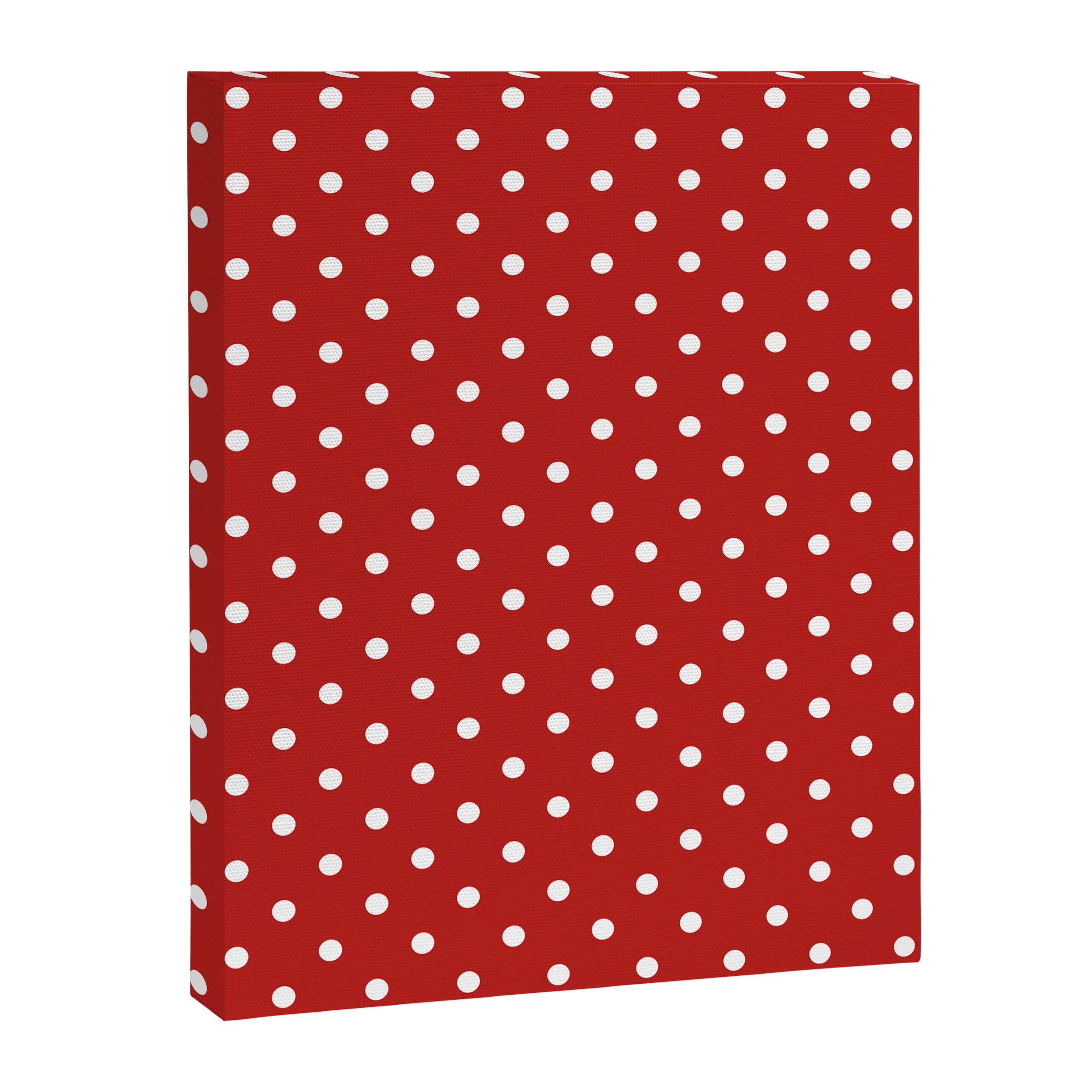 Polka Dot Classic Pattern in Red and White Canvas Print Gallery Image 8