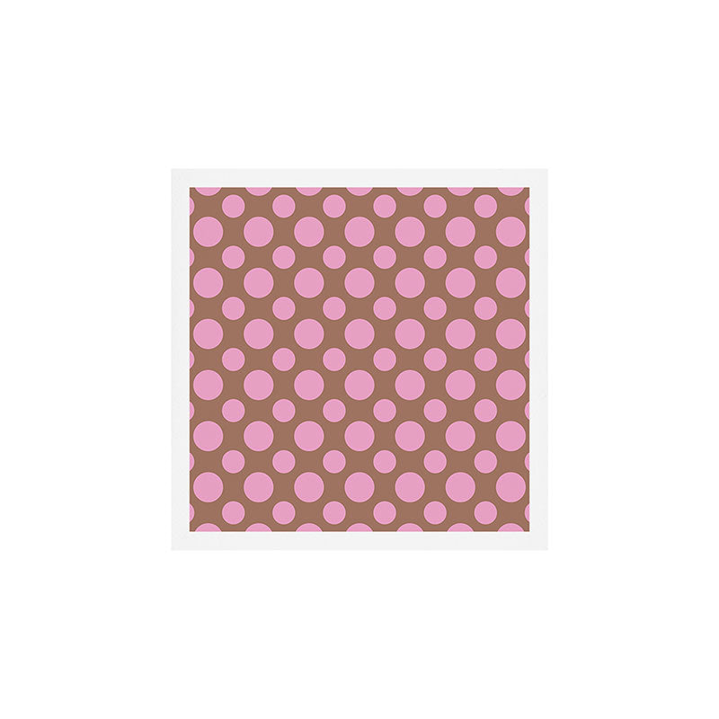 Polka Dots Variable Pattern 2 Inspired by PANTONE 17 1230 Color of the Year Mocha Mousse Art Print Gallery Image 1