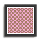 Polka Dots Variable Pattern 2 Inspired by PANTONE 17 1230 Color of the Year Mocha Mousse Framed Art Print Gallery Image 1