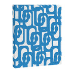 Pop Blue and White Contemporary Mid Century Modern Loops Abstract Pattern Canvas Print Gallery Image 8