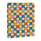 Pop Dots and Checks Colorful Retro Modern 80s 90s Checked Pattern Canvas Print Gallery Image 8