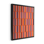 Pop Mod Color Boxes Geometric Retro Contemporary Pattern Orange Blue Pink Framed Canvas Print Gallery Image 2