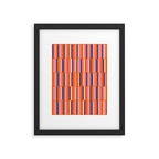 Pop Mod Color Boxes Geometric Retro Contemporary Pattern Orange Blue Pink Framed Art Print Gallery Image 6