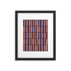 Pop Mod Color Boxes Geometric Retro Pattern Blue Pink Orange Black Framed Art Print Gallery Image 6
