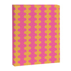 Pop Stripes Wavy Ogee A-Go-Go Pattern in Bright Pink and Yellow Canvas Print Gallery Image 8
