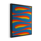 Pop Swirl Wavy Abstract Line Pattern Colorful Bright Blue Red Yellow Green Framed Canvas Print Gallery Image 2