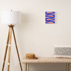 Pop Swirl Wavy Abstract Pattern Royal Blue Pink Red Orange Canvas Print Gallery Image 2
