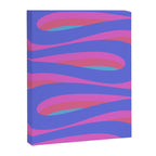 Pop Swirl Wavy Minimalist Abstract Pattern Blue and Hot Pink Canvas Print Gallery Image 6