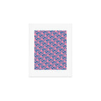 Pop Wiggle Contemporary Abstract Pattern in Pink and Blue Art Print Gallery Image 1
