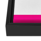 Preppy Heart Hot Pink and White  Framed Canvas Print Gallery Image 3